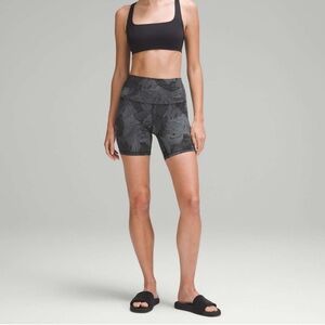 lululemon athletica Women's Gray Patterned Align 6” Bike Shorts